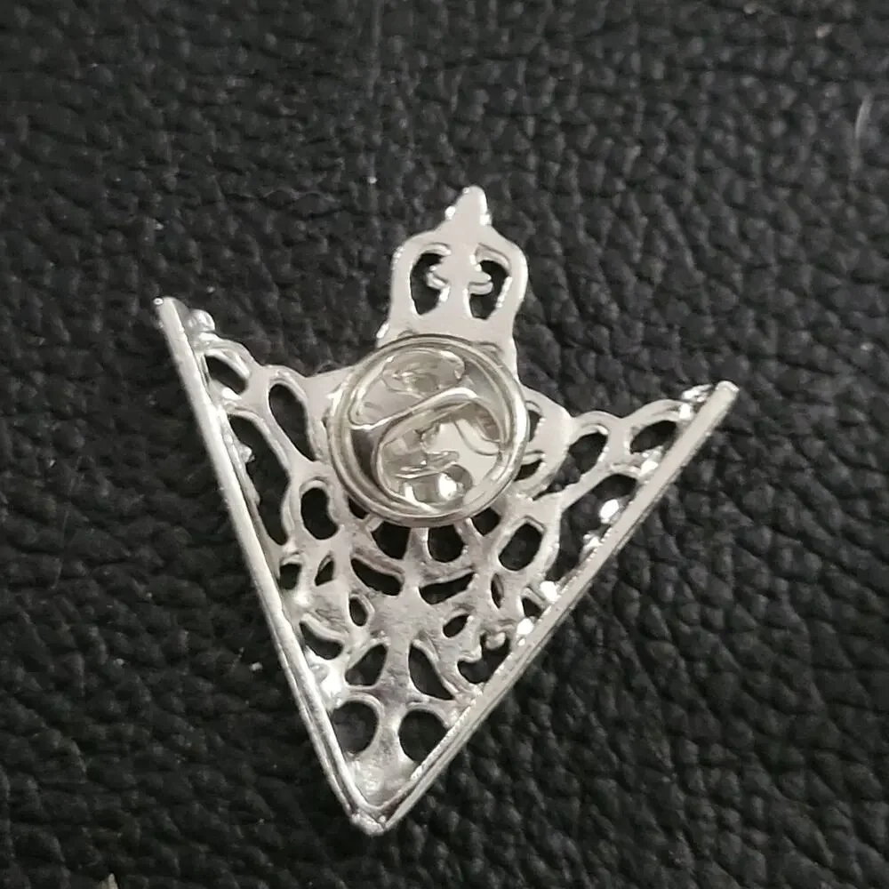 Western filigree collar tip silver tone  lapel pins